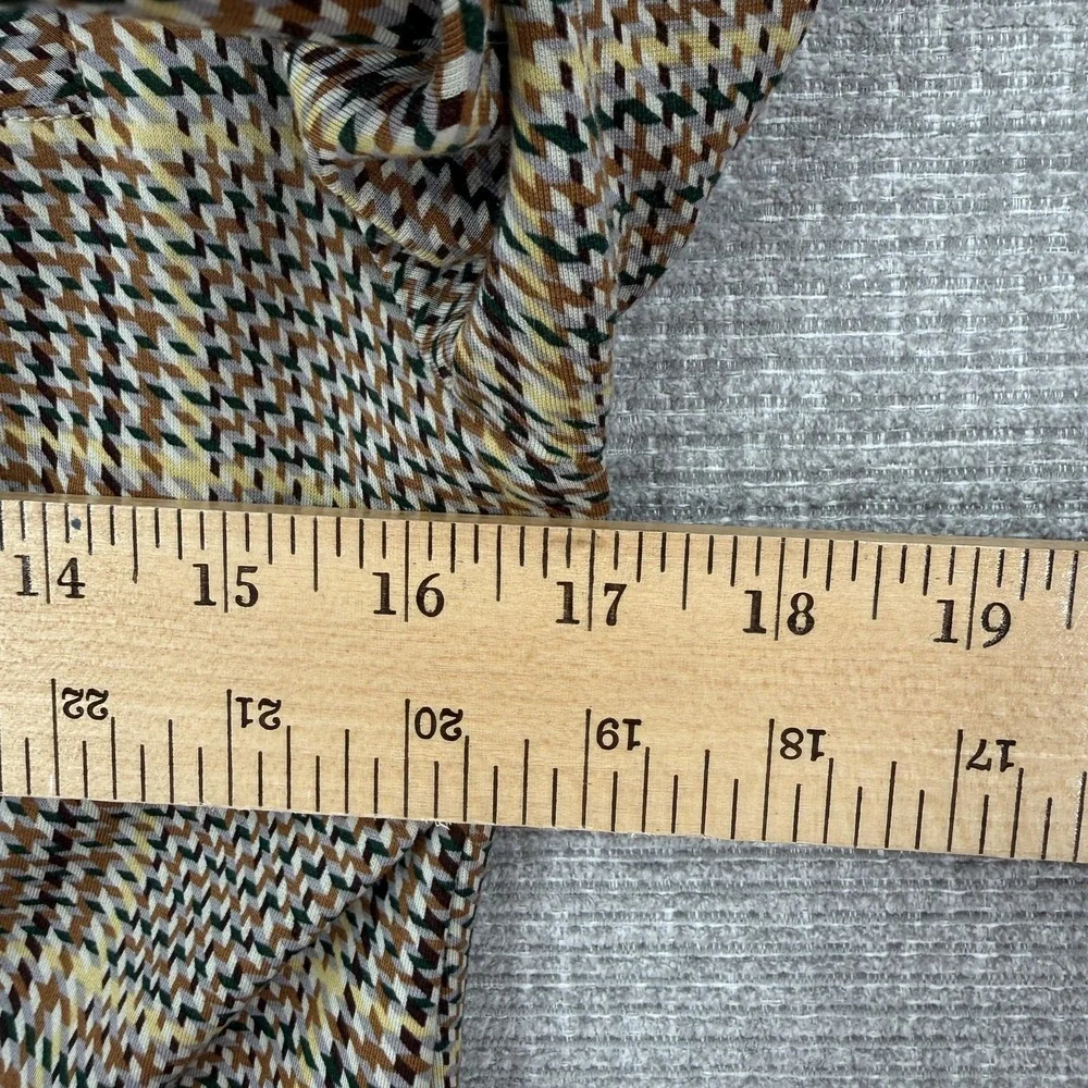 CAbi Blazer Womens 2 Beige Plaid Mid-Length‎ Collared Stretch Tweed Slim Fit